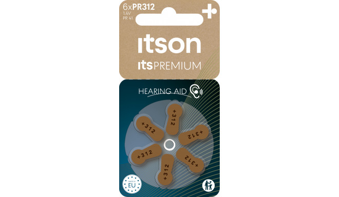 itson itsPREMIUM hearing aid battery PR312IT/6RM