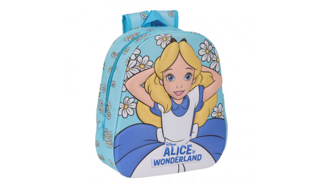 Детский рюкзак 3D Clásicos Disney Alice in Wonderland Небесный синий 27 x 33 x 10 cm