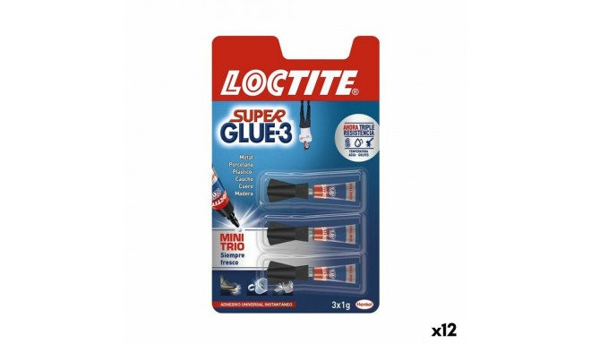 Instant Adhesive Loctite Super Glue-3 Mini (12 Units)