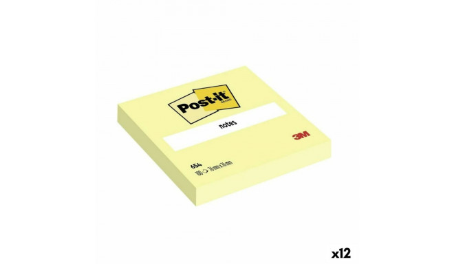 Стикеры для записей Post-it 654 Жёлтый 76 x 76 mm (12 штук)