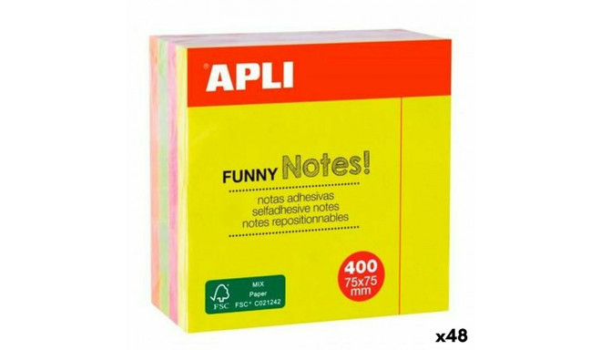 Līmlapiņas Apli Funny Daudzkrāsains 75 x 75 mm (48 gb.)