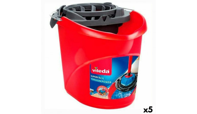 Ведро для мытья полов Vileda Красный 10 L (5 штук)