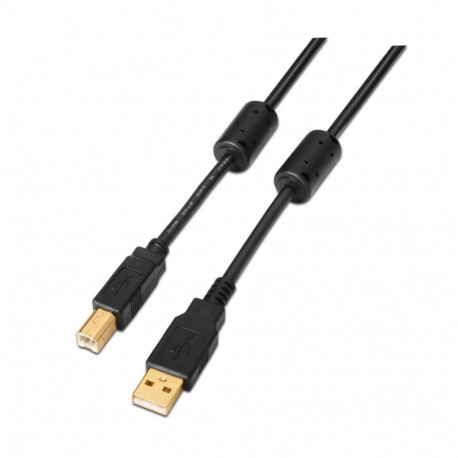 USB 2.0 A-USB B Kaabel Aisens A101-0010 Must 3 m