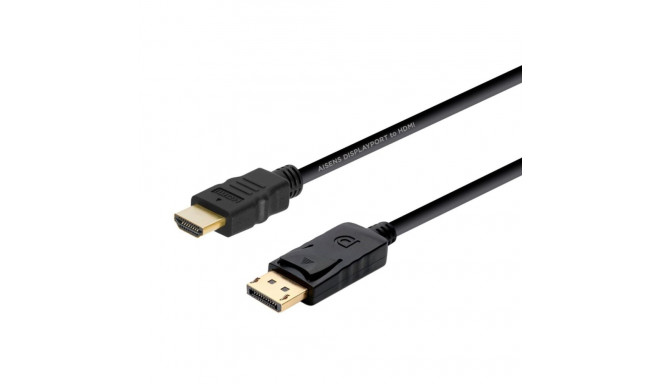 DisplayPort to HDMI Cable Aisens A125-0364 Black 2 m