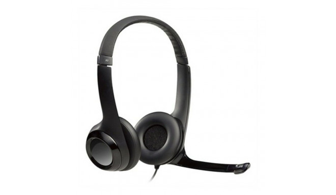 Headphones with Microphone Logitech 981-000406 Black