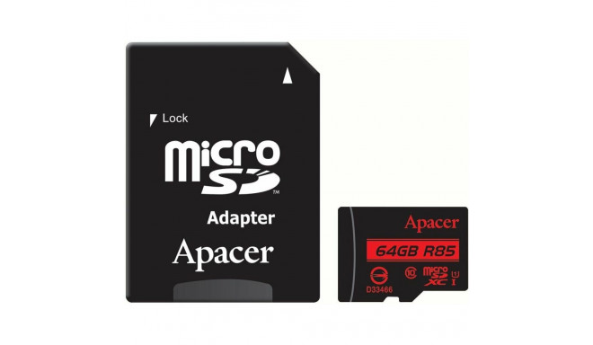 SD Atmiņas Karte Apacer AP64GMCSX10U5-R 64 GB