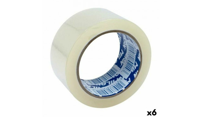 Adhesive Tape Milan Transparent Packaging 66 m 5 cm (6 Units)