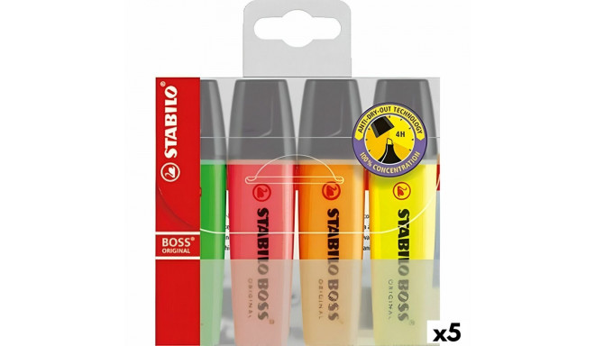 Fluorescent Marker Set Stabilo Boss Multicolour (5 Units)