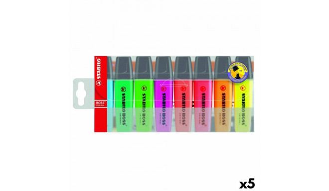 Fluorescent Marker Set Stabilo Boss Multicolour (5 Units)