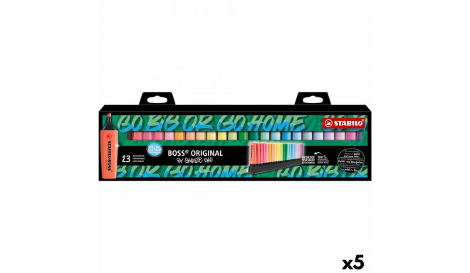 Fluorescent Marker Set Stabilo Boss Snooze Multicolour (5 Units)