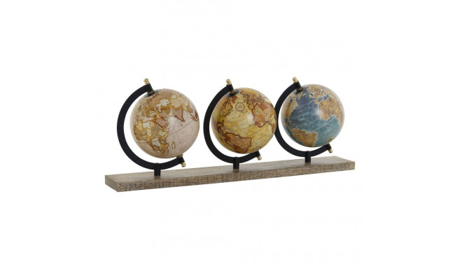 Globe Home ESPRIT Multicolour PVC Mango wood 50 x 12 x 19 cm