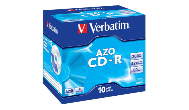 CD-R Verbatim CD-R AZO Crystal 700 MB (10 Ühikut)