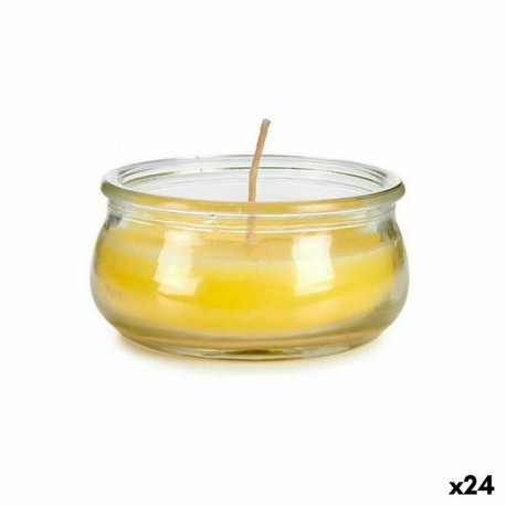 Candle Ibergarden HL-G60CIT HL-G60CIT Yellow Glass Wax 7,7 x 4 x 7,7 cm (24 Units)