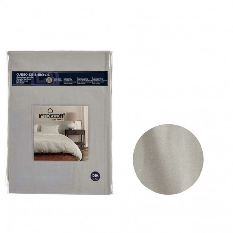 Bedding set Gift Decor GREY-135 GREY-135 Grey Double 3 Pieces