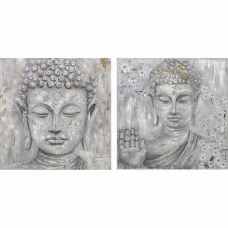 Maal DKD Home Decor 100 x 2,4 x 100 cm Buddha Idamaine (2 Ühikut)