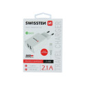 Swissten Smart IC Network Charger 2x USB 2.1A With Lightning (MD818) cable 1.2 m White