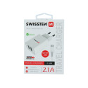 Swissten Smart IC Network Charger 2x USB 2.1A with Micro USB cable 1.20 m White