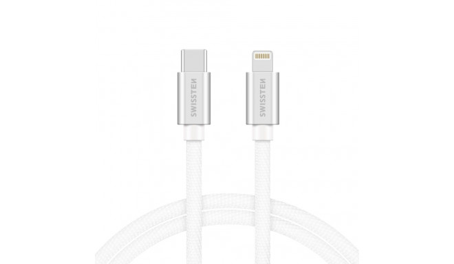 Swissten Tekstiilist Universaalne Kiirlaadimise 3.1 USB-C to Lightning Andme- ja Laadimiskaabel 1.2m