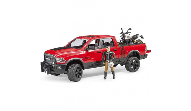 Bruder Dodge RAM 2500 Power Wagon with a trailer and a motorcycle Ducati 02502