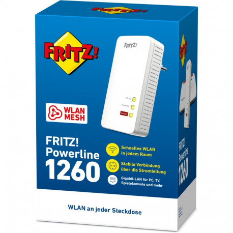 AVM FRITZ!Powerline 1260 WLAN single adapter