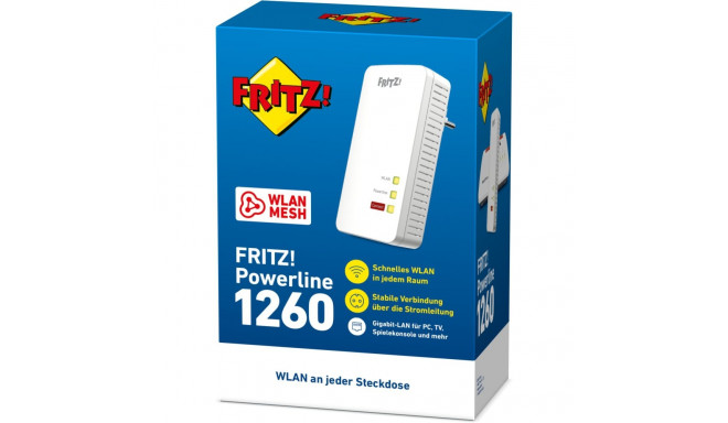 AVM FRITZ!Powerline 1260 WLAN üksik adapter