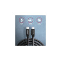AXAGON BUCM3-CM20AB cable USB-C < > USB-C 3.2 Gen 1/PD 60W/3A/ALU/Black braided/2m