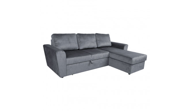 Corner sofa bed INGMAR bluish grey