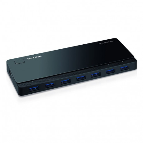 7-Port-USB-3.0-Hub (UH700) (schwarz, inkl. Netzadapter)