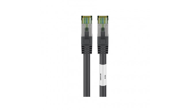 Võrgukaabel Cat8.1 S/FTP 1.0m, must, S/FTP, PiMF, LSZH, Cu