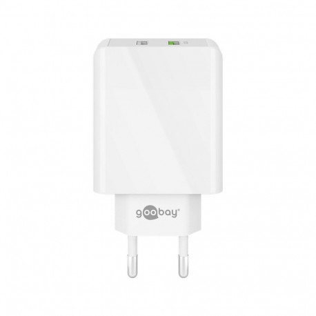 Dual USB quick charger QC3.0 (28W) white