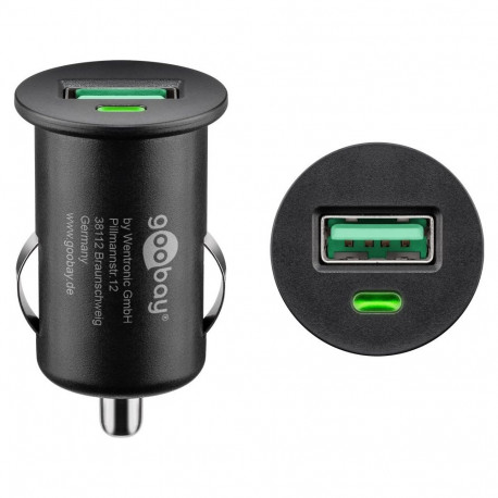 Quick Charge USB Car fast Charger 12W max. 2.4A (12/24V) 1xUSB QC3.0