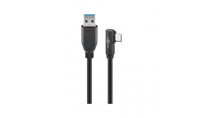 USB-C kaabel C - A 3.0m, USB 3.1 - USB 3.0, 5Gbps, 90°, must