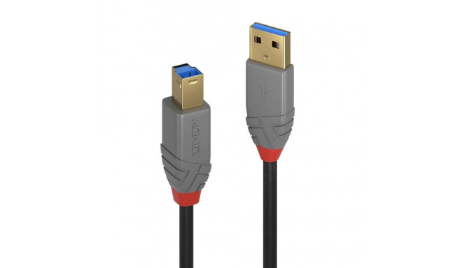 2.0m USB 3.2 Type A to B Cable, 5Gbps, Anthra Line