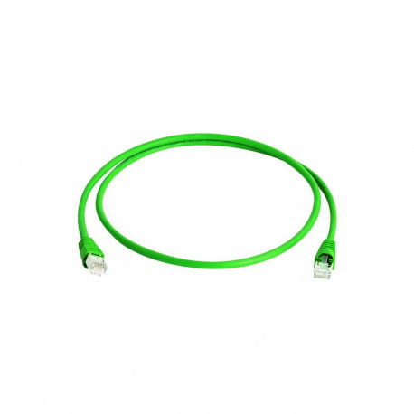 Patch cord S/FTP Cat6a (ISO/IEC), 10m MP8 FS500, LSZH, green, 1:1