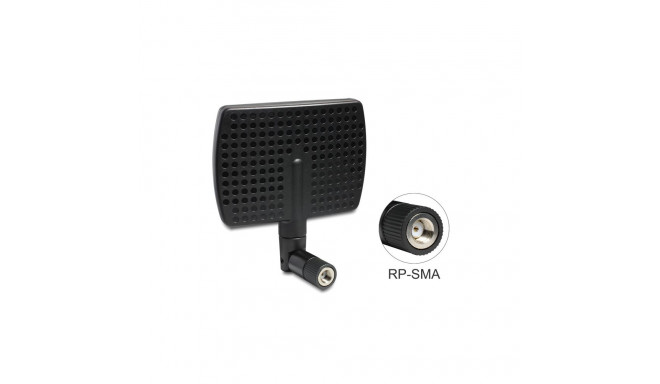 Delock WLAN 802.11 ac/a/b/g/n Antenna RP-SMA plug 5 ~ 7 dBi directional with tilt joint black