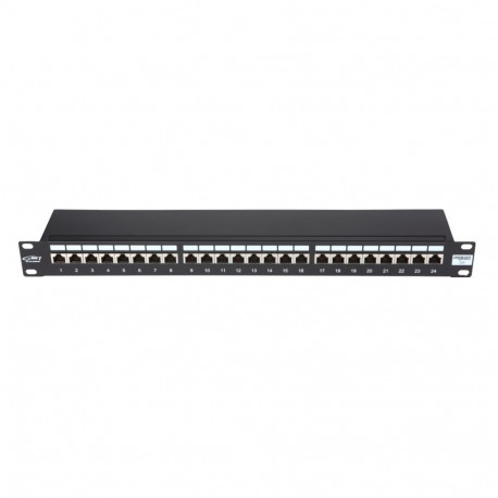 Paneel RJ45 Cat5e 24 port varjestatud