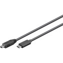 USB-C kaabel - mini B (5-pin) 0.5m, must, 480 Mbit/s