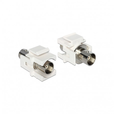 Keystone module BNC female > BNC female, white