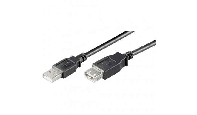 USB 2.0 pikenduskaabel A - A 0.6m, must