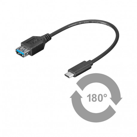 Üleminek USB-C - USB 3.0 A 0.2m, OTG (Gen1-5Gbs)