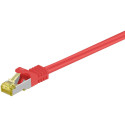 Võrgukaabel Cat7 S/FTP 0.25m, punane, PiMF, LSZH, CU