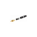 RCA pistik kaablile, valge, metall, kullatud ų3,0...6,1mm (Neutrik)