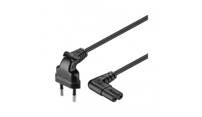 Power cable 3.0 m, black, Euro plug (Type C, CEE 7/16) > Device jack C7