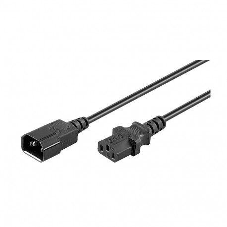 Extension Lead 3.0m with C13 socket and C14 plug,3x0.1mm², black