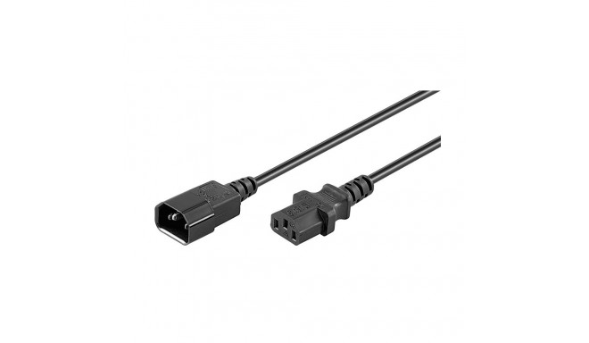 Extension Lead 3.0m with C13 socket and C14 plug,3x0.1mm², black