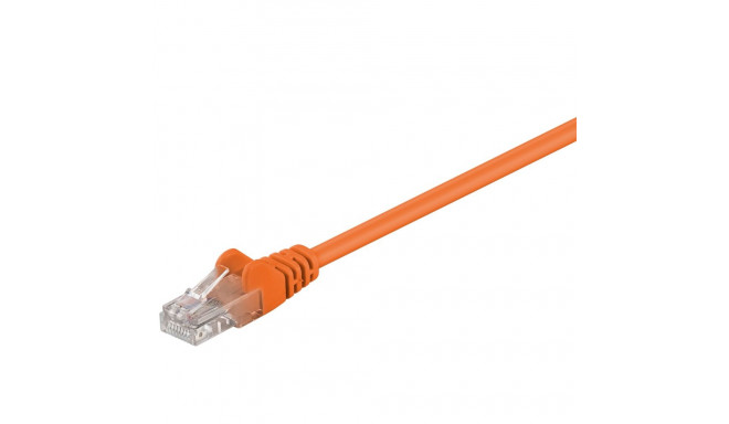 Cat5e Network cable, U/UTP 2xRJ45 plug unshielded orange 0.25m
