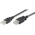USB 2.0 pikenduskaabel A - A 1.8m, must