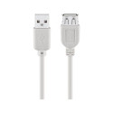USB 2.0 pikenduskaabel A - A 1.8m, hall