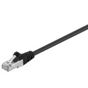 Cat5e Network cable, F/UTP 2xRJ45 plug outer shield: foil screened black 0.25m