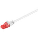 Cat6 Network cable, U/UTP 2xRJ45 plug unshielded white 1m